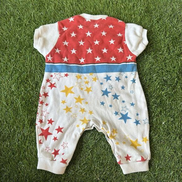 Vintage Disney Babies Mickey Mouse All Over Print AOP‎ Romper Size 0-6 Months - Picture 6 of 9
